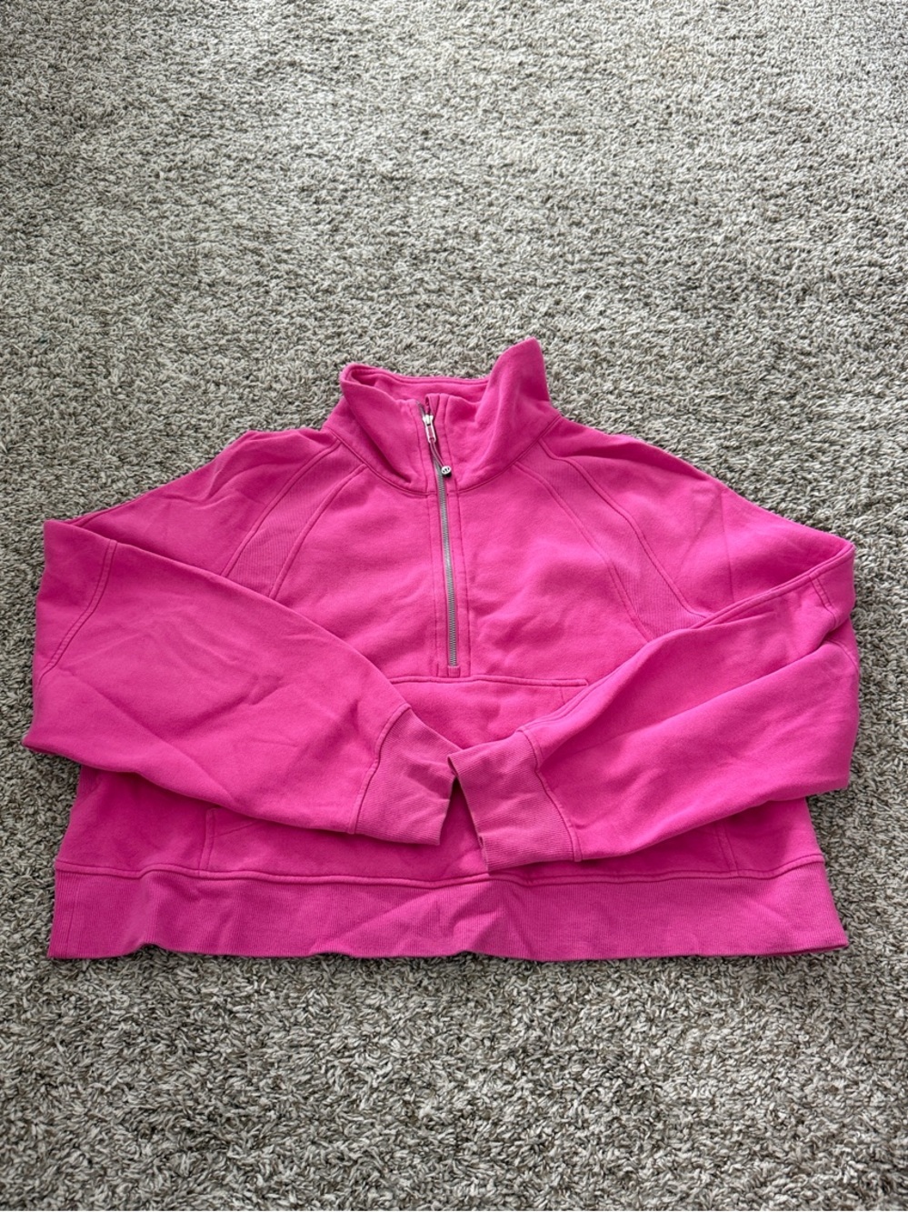 Lululemon Sonic Pink Scuba Half-Zip Funnel-Neck